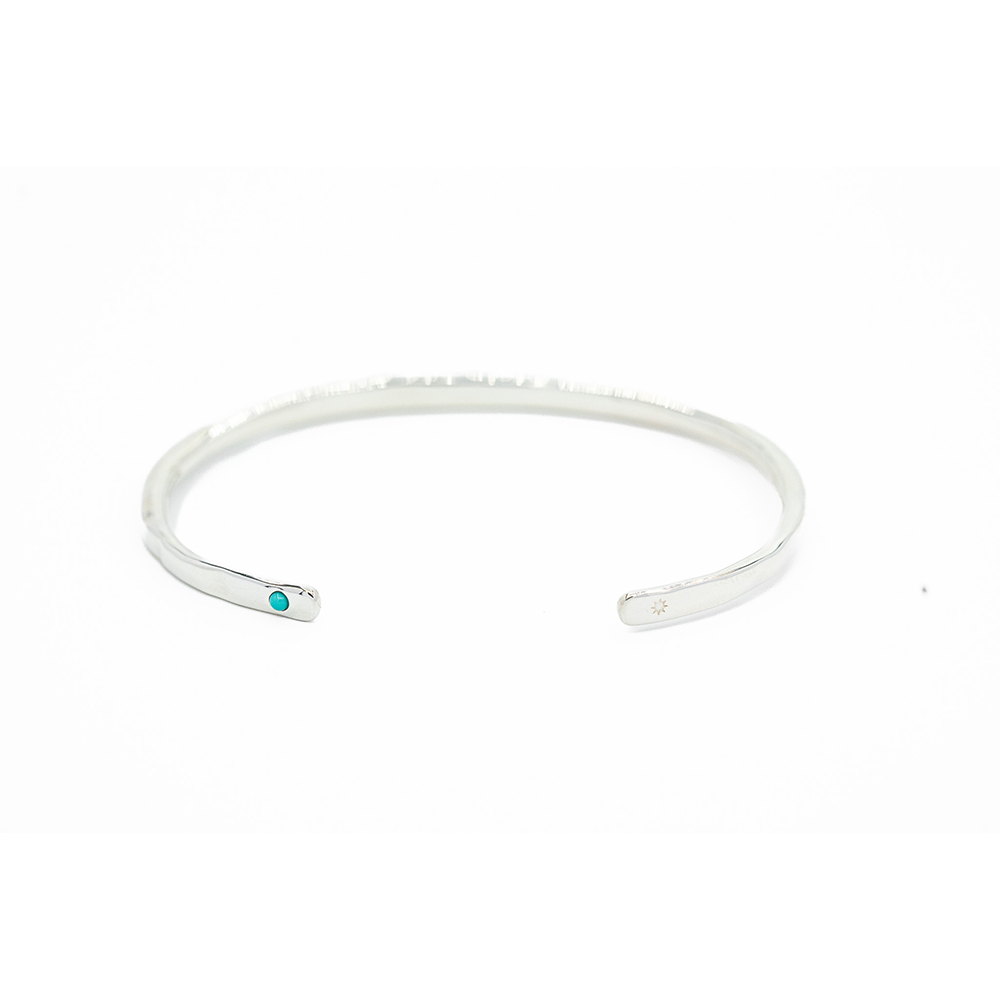 Jonc Homme Argent 925 et Turquoise – Sentiments